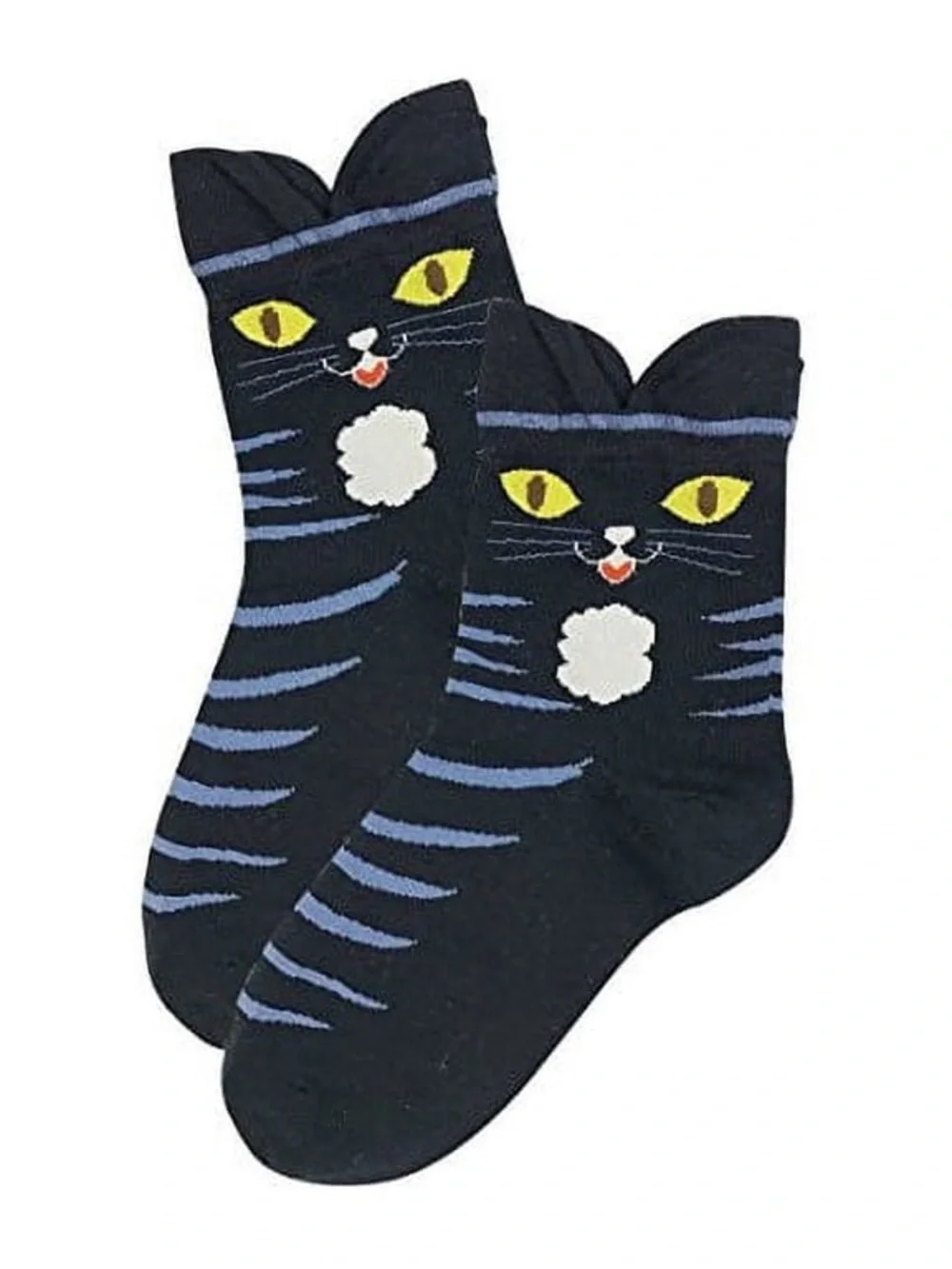 Cat Socks Cotton - Novelty Ladies Socks 4 Pairs (NWT Size 4-8) Cat Lady